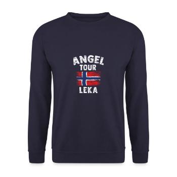 LEKA - Angel Tour Norway personnalisable - Sweat-shirt Unisexe - marine - Devant - Alina (178cm) & Michal (187cm)