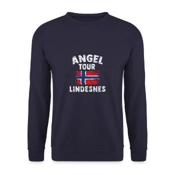 LINDESNES - Angel Tour Norvège personnalisable - Sweat-shirt Unisexe - marine - Devant - Alina (178cm) & Michal (187cm)