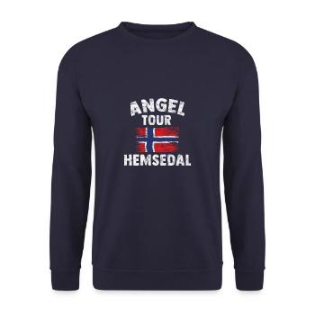 HEMSEDAL - Angel Tour Norvège Personnalisable - Sweat-shirt Unisexe - marine - Devant - Alina (178cm) & Michal (187cm)