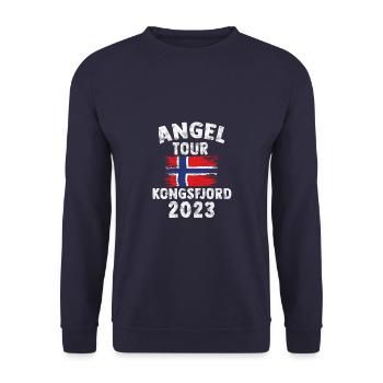 KONGSFJORD 2023 - Angel Tour Norwegen - Unisex Pullover - Navy - Vorne - Alina (178cm) & Michal (187cm)