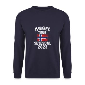 SETESDAL 2023 Fishing Tour Norway Customizable - Unisex Sweatshirt - navy - Front - Alina (178cm) & Michal (187cm)