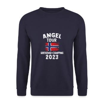 SEKKEMO 2023 Angel Tour Norway Customizable - Unisex Sweatshirt - navy - Front - Alina (178cm) & Michal (187cm)
