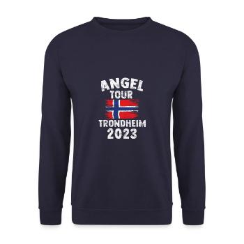 TRONDHEIM 2023 Angel Tour Norwegen - Unisex Pullover - Navy - Vorne - Alina (178cm) & Michal (187cm)