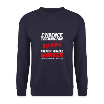 Preuves médico-légales - Kripo Polizei Forensics - Sweat-shirt Unisexe - marine - Devant - Alina (178cm) & Michal (187cm)