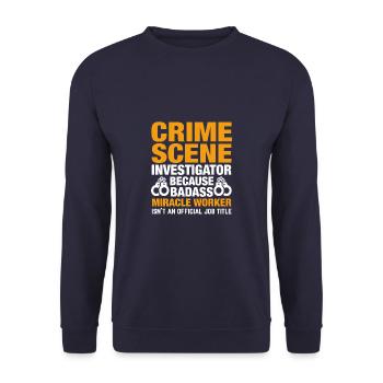 Preuves médico-légales - Kripo Polizei Forensics - Sweat-shirt Unisexe - marine - Devant - Alina (178cm) & Michal (187cm)