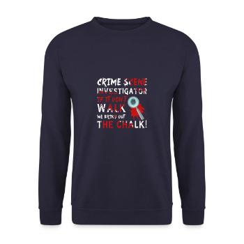 Preuves médico-légales - Kripo Polizei Forensics - Sweat-shirt Unisexe - marine - Devant - Alina (178cm) & Michal (187cm)