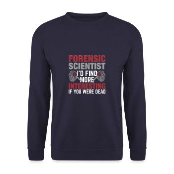 Preuves médico-légales - Kripo Polizei Forensics - Sweat-shirt Unisexe - marine - Devant - Alina (178cm) & Michal (187cm)