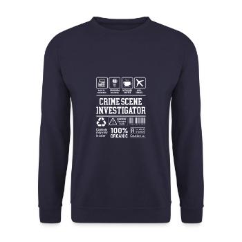 Preuves médico-légales - Kripo Polizei Forensics - Sweat-shirt Unisexe - marine - Devant - Alina (178cm) & Michal (187cm)