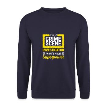 Preuves médico-légales - Kripo Polizei Forensics - Sweat-shirt Unisexe - marine - Devant - Alina (178cm) & Michal (187cm)