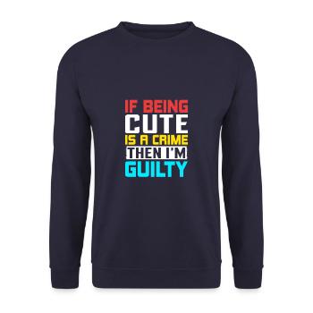 Schuldig - Kripo Polizei Kriminaltechnik - Unisex Pullover - Navy - Vorne - Alina (178cm) & Michal (187cm)