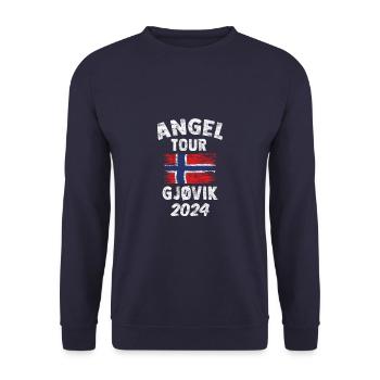 GJÖVIK 2024 Fishing Tour Norway - Unisex Sweatshirt - navy - Front - Alina (178cm) & Michal (187cm)