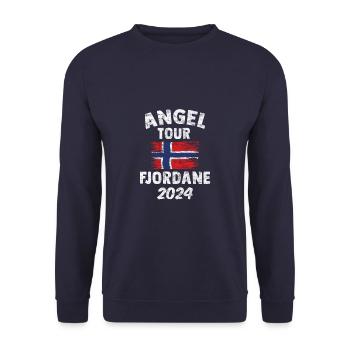 FJORDANE 2024 Fishing Tour Norway - Unisex Sweatshirt - navy - Front - Alina (178cm) & Michal (187cm)