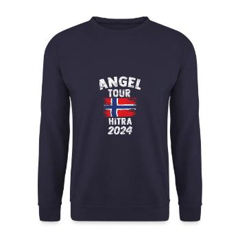 HITRA 2024 - Voyage de pêche en Norvège personnalisable - Sweat-shirt Unisexe - marine - Devant - Alina (178cm) & Michal (187cm)
