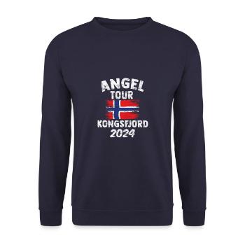KONGSFJORD 2024 - Fishing Tour Norway - Unisex Sweatshirt - navy - Front - Alina (178cm) & Michal (187cm)