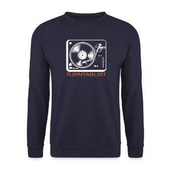 Turntablist - 1210er - Unisex Pullover - Navy - Vorne - Alina (178cm) & Michal (187cm)