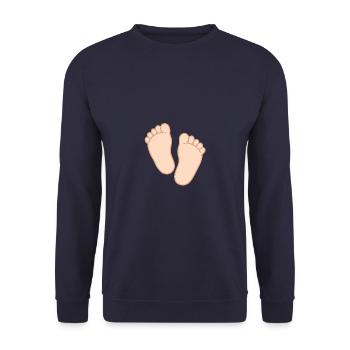 Sweet Baby Feet - Petites traces, grand amour - Sweat-shirt Unisexe - marine - Devant - Alina (178cm) & Michal (187cm)