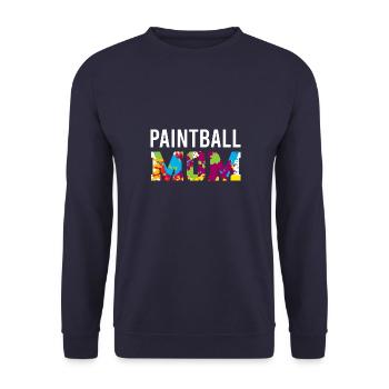 Paintball Paintballer Vintage Paintball Teamsport - Unisex Pullover - Navy - Vorne - Alina (178cm) & Michal (187cm)