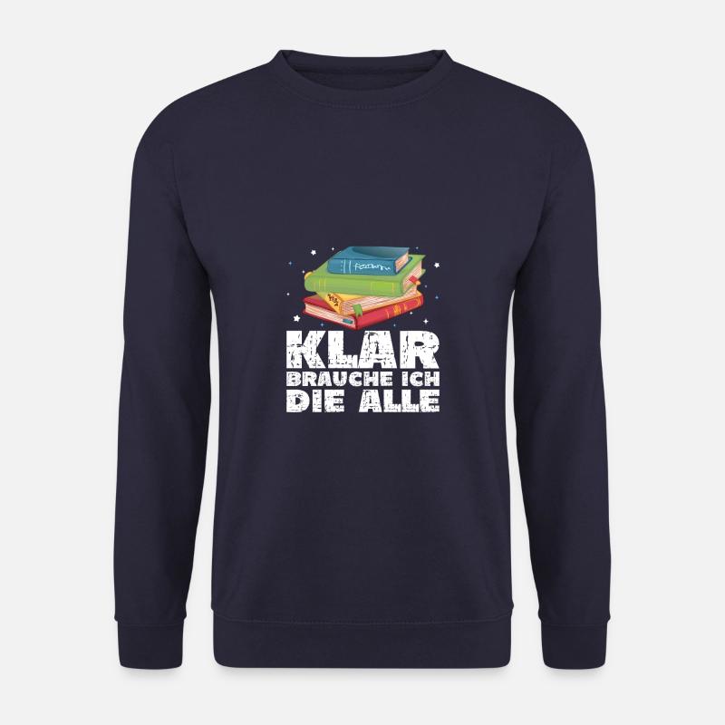 Bücher lesen Bücherwurm - Unisex Pullover - Navy