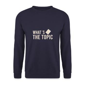 Journalist Reporter Schriftsteller - Unisex Pullover - Navy - Vorne - Alina (178cm) & Michal (187cm)
