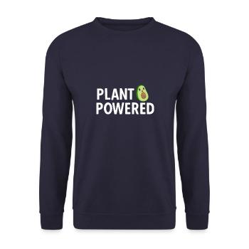 Avocado Fruchtig Vintage Vegane Sprüche - Unisex Pullover - Navy - Vorne - Alina (178cm) & Michal (187cm)