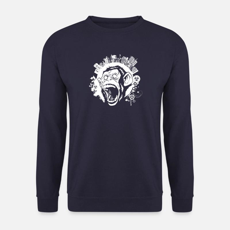 Urban white monkey - Unisex Sweatshirt - navy
