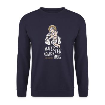 Virgin of Schoenstatt - Unisex Sweatshirt - navy - Front - Alina (178cm) & Michal (187cm)