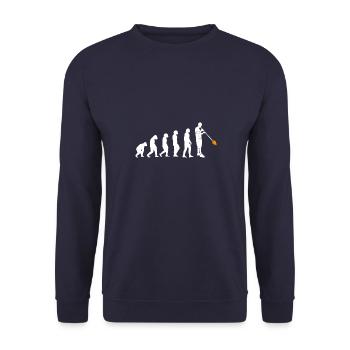 Glassbläser Glasschmied Glassformer - Unisex Pullover - Navy - Vorne - Alina (178cm) & Michal (187cm)