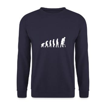 Botany Botanical Botanik Vintage Blumen Pflanzen - Unisex Pullover - Navy - Vorne - Alina (178cm) & Michal (187cm)