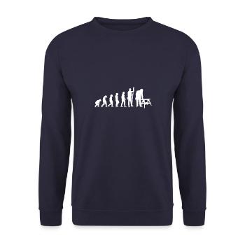 Zimmermann Schreiner Tischler Sägen Sprüche - Unisex Pullover - Navy - Vorne - Alina (178cm) & Michal (187cm)