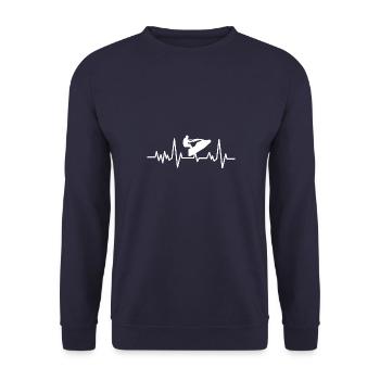 Jet Ski Jet Skiing Water Sports Vintage Sprüche - Unisex Pullover - Navy - Vorne - Alina (178cm) & Michal (187cm)