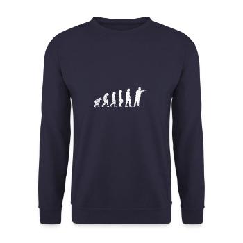Dart Darts Dartpfeile Darten Dartscheibe - Unisex Pullover - Navy - Vorne - Alina (178cm) & Michal (187cm)