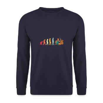 Gology Gologist Felsen Vintage Mineralien Sprüche - Unisex Pullover - Navy - Vorne - Alina (178cm) & Michal (187cm)