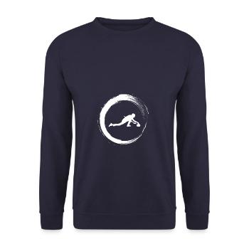 Curling - Unisex Pullover - Navy - Vorne - Alina (178cm) & Michal (187cm)