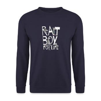 Rat Boy For Life! Be your ratty you! Rat Fun - Unisex Sweatshirt - navy - Front - Alina (178cm) & Michal (187cm)
