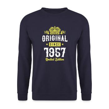 1957 limited edition - Unisex Pullover - Navy - Vorne - Alina (178cm) & Michal (187cm)