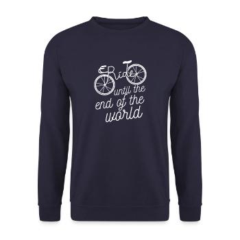 Bike - drive to the end of the world - Unisex Sweatshirt - navy - Front - Alina (178cm) & Michal (187cm)