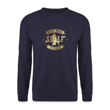Krav Maga Krav Maga Krav Maga - Unisex Sweatshirt - navy - Front - Alina (178cm) & Michal (187cm)