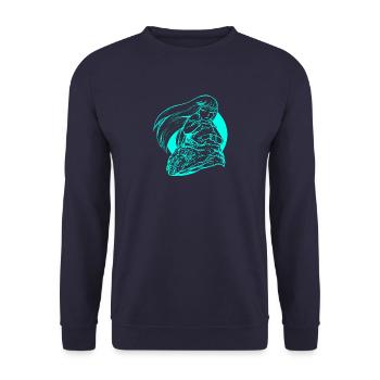 Sirène sirène sirène conte de fées - Sweat-shirt Unisexe - marine - Devant - Alina (178cm) & Michal (187cm)