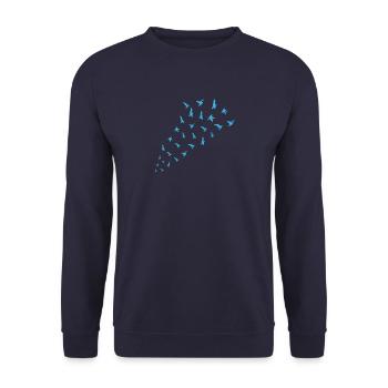 Birds fly nature animal gift - Unisex Sweatshirt - navy - Front - Alina (178cm) & Michal (187cm)