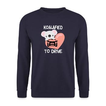 Koalafied to Drive - New Driver - Unisex Sweatshirt - navy - Front - Alina (178cm) & Michal (187cm)
