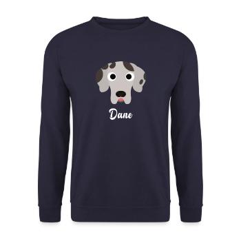Dane - Great Dane - Unisex Sweatshirt - navy - Front - Alina (178cm) & Michal (187cm)