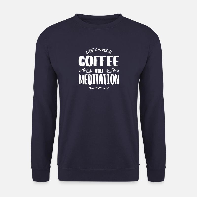 Meditation & Coffee - Unisex Pullover - Navy