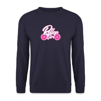 Roller Girl - Unisex Sweatshirt - navy - Front - Alina (178cm) & Michal (187cm)
