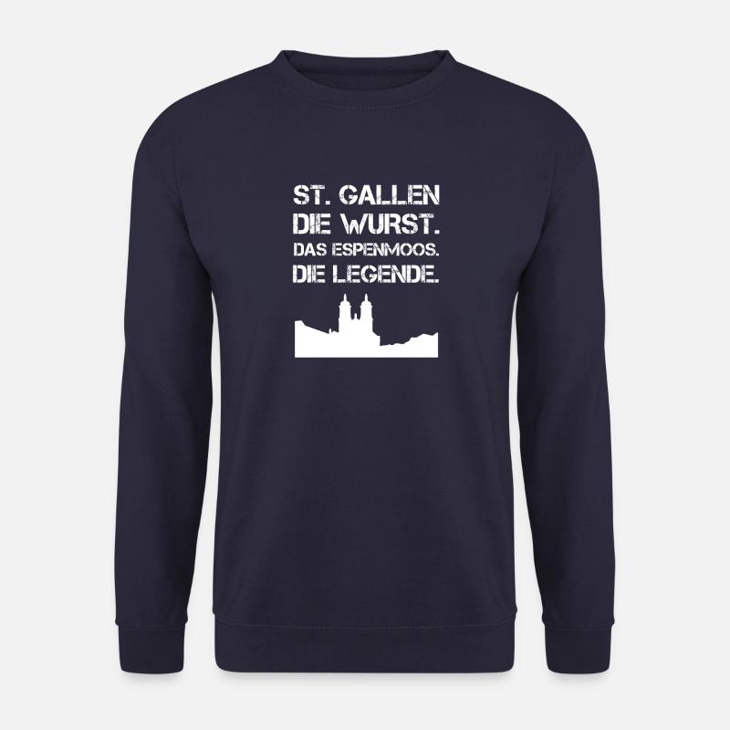 St Gallen die legende espenmoos wurst geschenk - Unisex Pullover - Navy