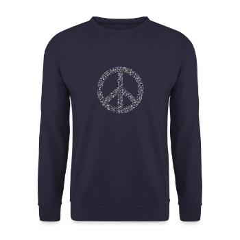 Peace - Unisex Pullover - Navy - Vorne - Alina (178cm) & Michal (187cm)