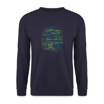 Rueda Wheel - Salsa Dance T-Shirt Tanz Geschenk - Unisex Pullover - Navy - Vorne - Alina (178cm) & Michal (187cm)