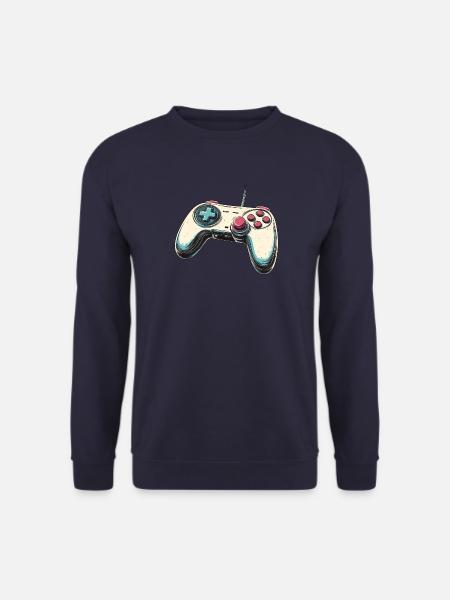 Gamepad, Gamepad, Controller-Logo und Joystick - Unisex Pullover - Navy