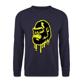 Tête de symbole de gorille - Sweat-shirt Unisexe - marine - Devant - Alina (178cm) & Michal (187cm)