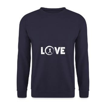 Sporty Hobby Leidenschaft Baseball - Unisex Pullover - Navy - Vorne - Alina (178cm) & Michal (187cm)