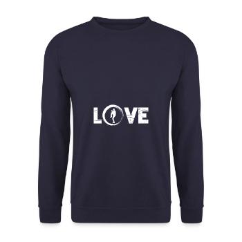 Sporty Hobby Leidenschaft Baseball - Unisex Pullover - Navy - Vorne - Alina (178cm) & Michal (187cm)